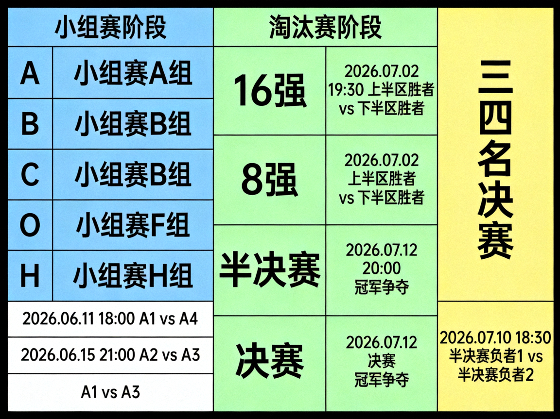 2026世界杯赛程表全图网站Logo，绿色足球标志